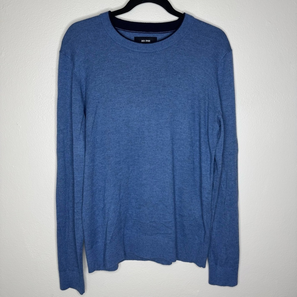 Jack Spade Wool Blend Crewneck Long Sleeve Knit Sweater